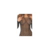 Bodystocking noir ouvert à l'entrejambe 